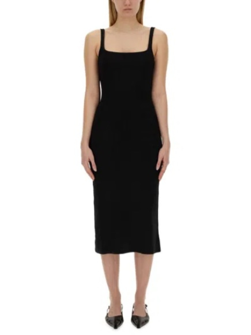 STAUD Paityn Midi Dress Black size Small NWT